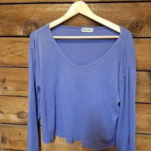 Vintage 80s cropped sweatshirt lavender